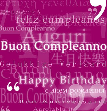 Buon Compleanno Come Si Scrive In Tutte Le Lingue Del Mondo