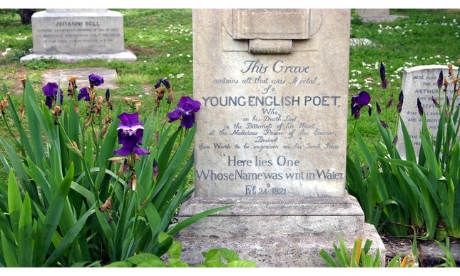 John Keats: cosa significa l'iscrizione sulla sua tomba