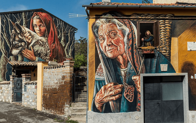 Paese delle Fiabe: i murales delle fiabe di Sant'Angelo di Roccalvecce