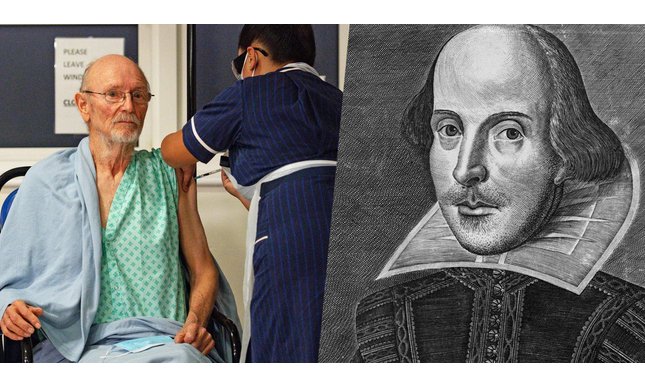 Covid-19: tra i primi a fare il vaccino c'è William Shakespeare 