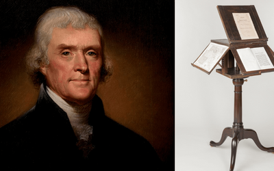 Gli antenati dell'e-reader: dal leggio multiplo di Jefferson alla ruota dei libri