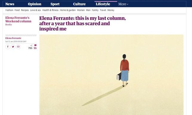 Elena Ferrante lascia il The Guardian: ultimo articolo per la scrittrice