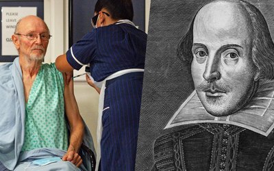 Covid-19: tra i primi a fare il vaccino c'è William Shakespeare 
