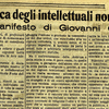Il “Manifesto degli intellettuali antifascisti” di Benedetto Croce: firmatari e storia
