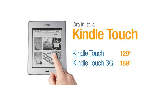 Kindle Touch: il nuovo ereader Amazon arriva in Italia