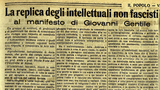 Il “Manifesto degli intellettuali antifascisti” di Benedetto Croce: firmatari e storia