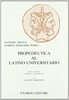 Copertina del libro Propedeutica al latino universitario 