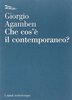 Copertina del libro Che cos'è il contemporaneo? 